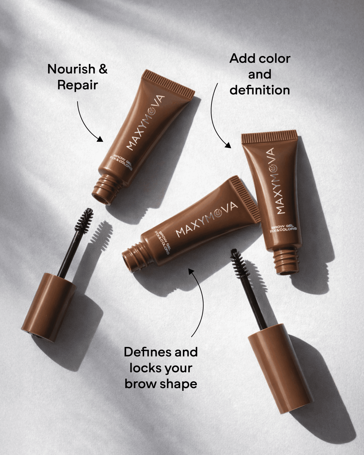 Maxymova Mini Brow Gel Fix & Color, Gel Moka 2,5 ml - 8