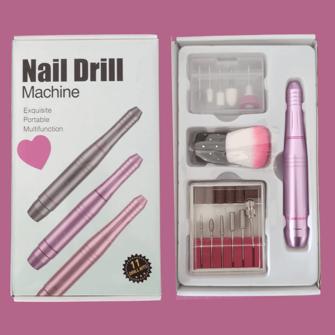 🌸 Kit Broca de Manicura y Pedicura Velocidad Ajustable Colores Variados - 6