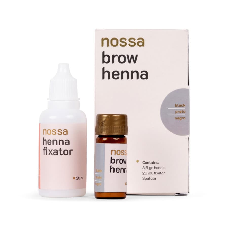 Henna + Fixierer NOSSA für Augenbrauen - Schwarz