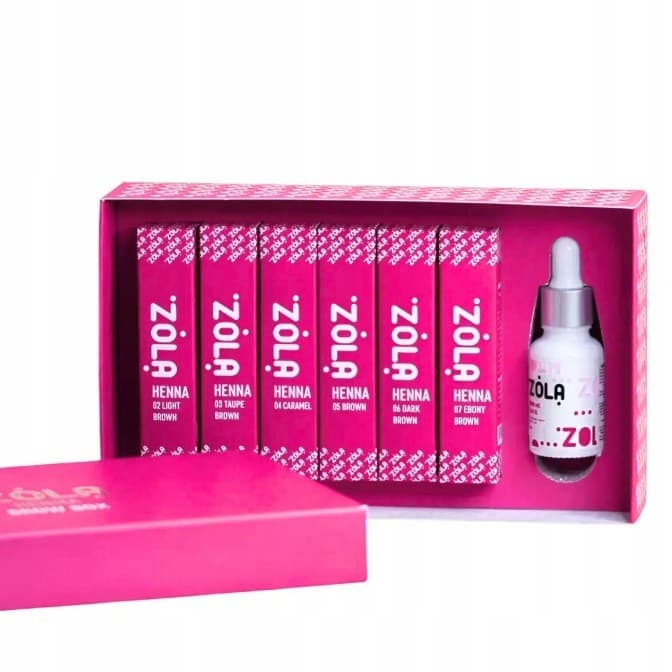 ZOLA Henna Box 6 x 5 g - Kit 6 Hennas para Sobrancelhas