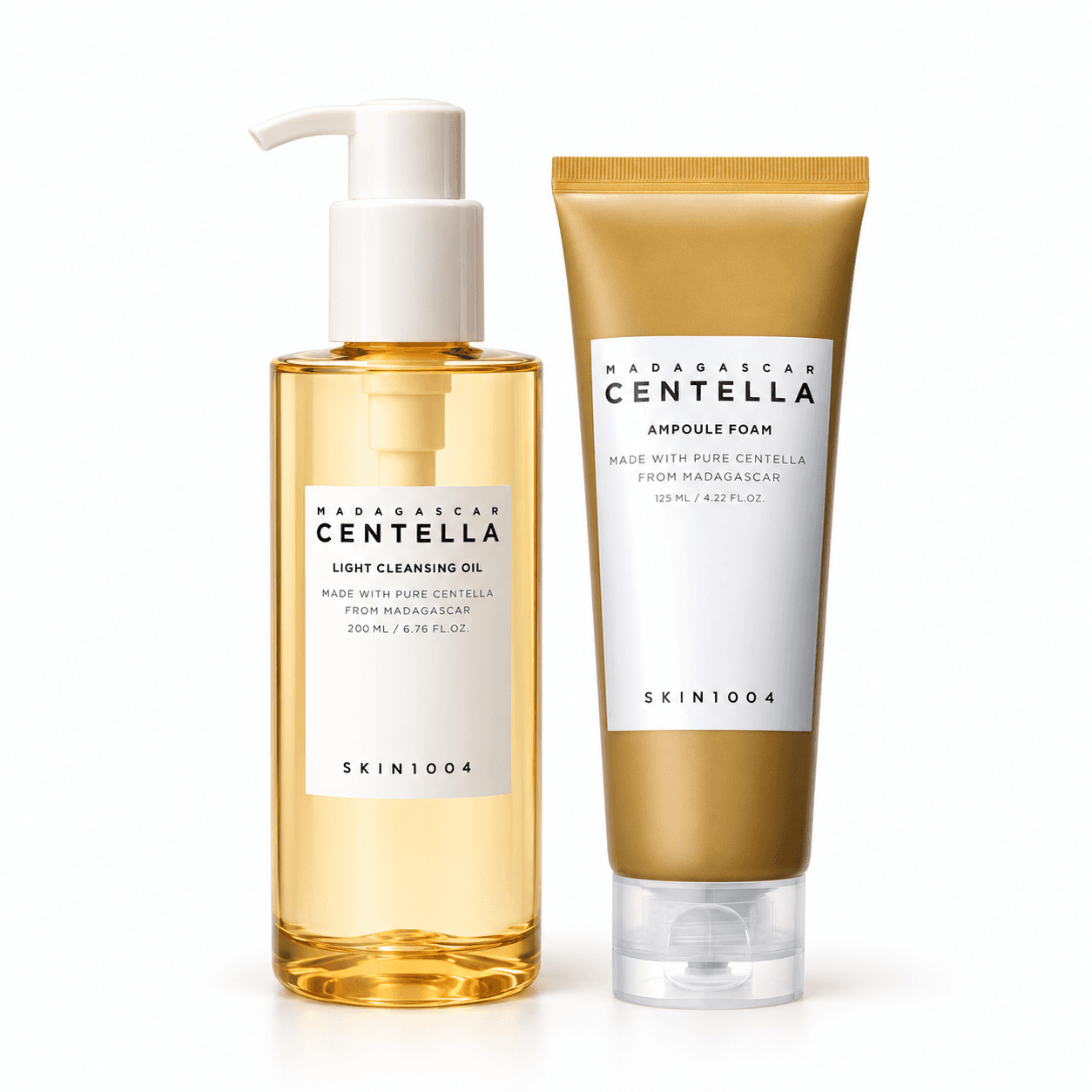 Kit Skincare Coreana Dupla Limpeza — SKIN1004 — composição ilustrativa do conteúdo exato do kit