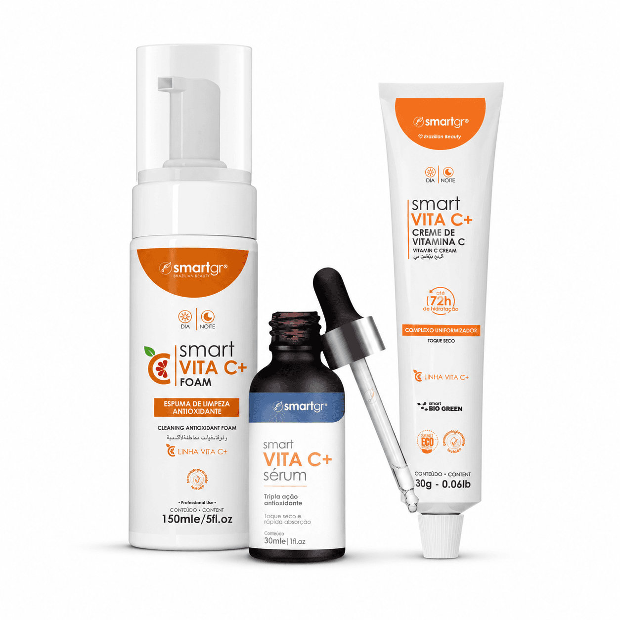 Kit Vitamine C Smart GR avec mousse 150 ml, sérum 30 ml et crème 30 g, sélection Cacau Chic