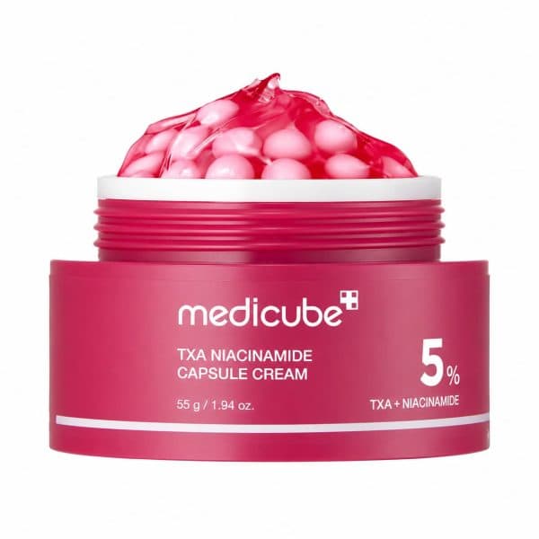 Medicube TXA Niacinamide Capsule Cream — Tom Uniforme 55 g — embalagem do produto