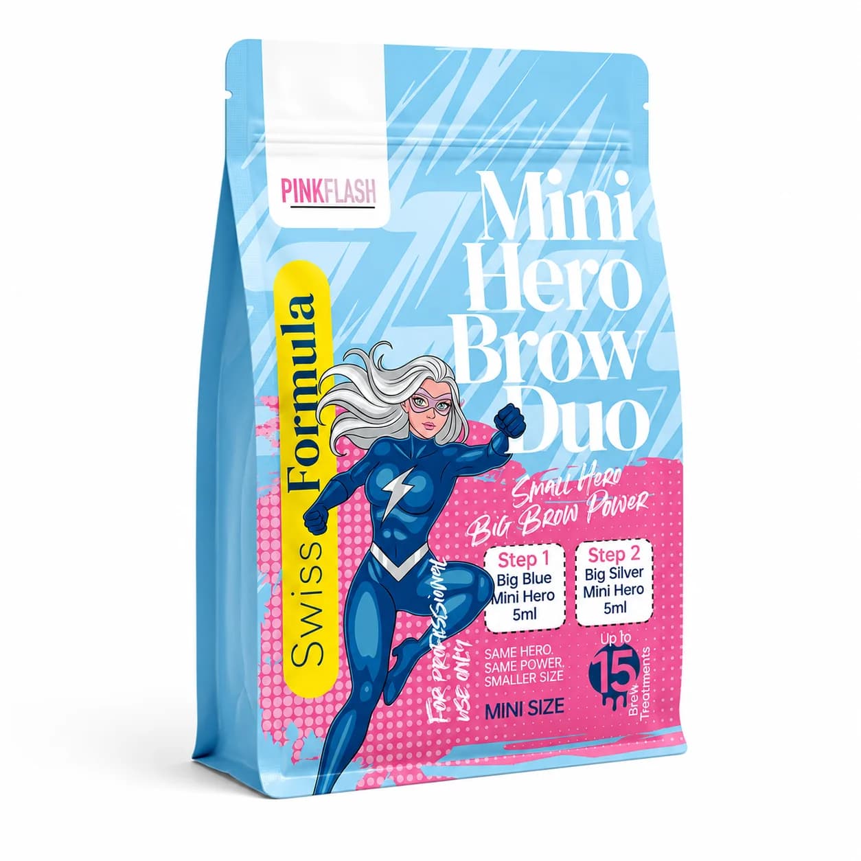 Pink Flash Mini Hero Brow Duo - Kit zur Augenbrauenlaminierung - 2