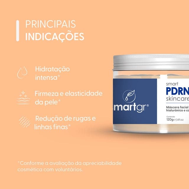 PDRN – Máscara Facial Hidratante Smart GR 120 g, indicações de utilização