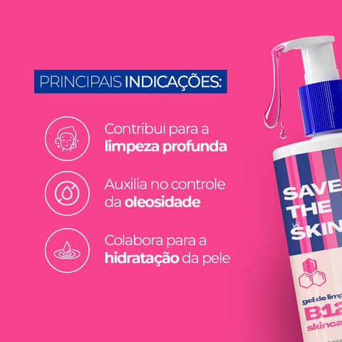 Gel de Limpeza B12 Skincare Smart GR 200 ml, indicações de utilização do gel facial