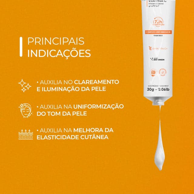 Creme Vitamina C Intensivo Smart GR 30 g, indicações de cuidado facial