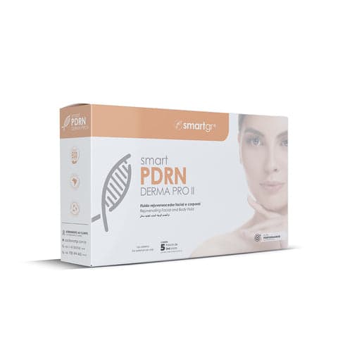Caixa PDRN Derma Pro Smart GR com cinco frascos de 3 ml
