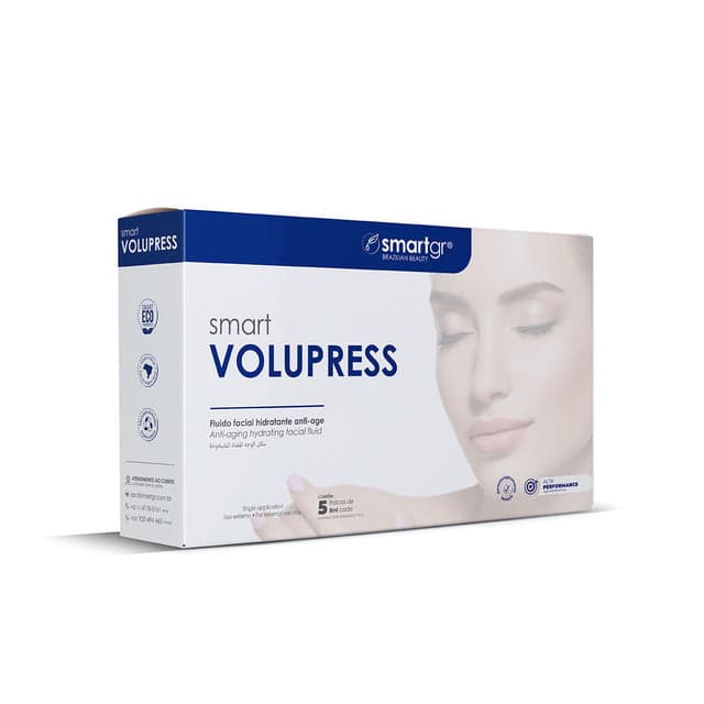 Caixa Volupress Smart GR com cinco frascos de 8 ml