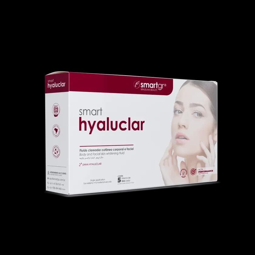 Caixa Hyaluclar Derma Pro Smart GR com cinco frascos de 5 ml