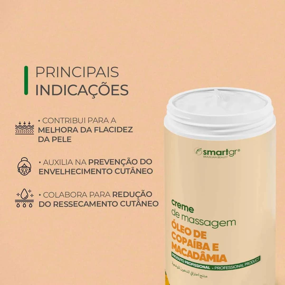 Creme de Massagem Copaíba e Macadâmia Smart GR 1 kg, imagem adicional 3