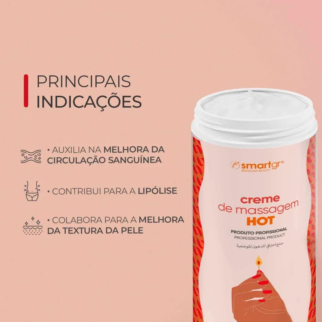 Creme de Massagem Hot Smart GR 1 kg, imagem adicional 3