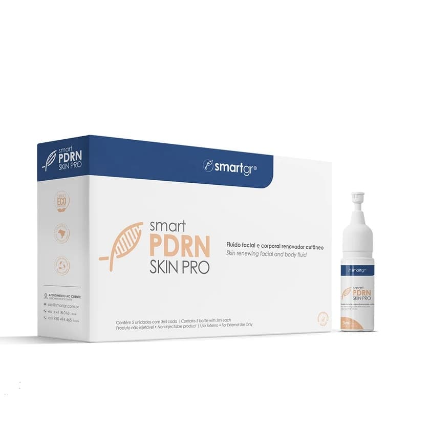 Caixa PDRN Skin Pro Smart GR com cinco frascos de 3 ml