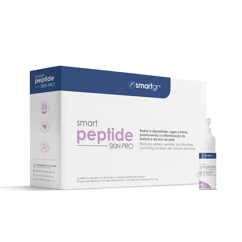 Caixa Peptide Skin Pro Smart GR com cinco frascos de 5 ml