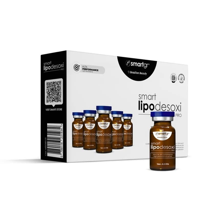 Caixa Lipodesoxi Pro Smart GR com cinco frascos de 10 ml