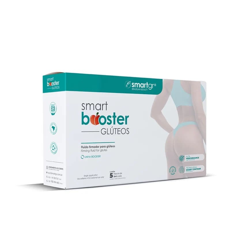 Caixa Booster Glúteos Smart GR com cinco frascos de 10 ml